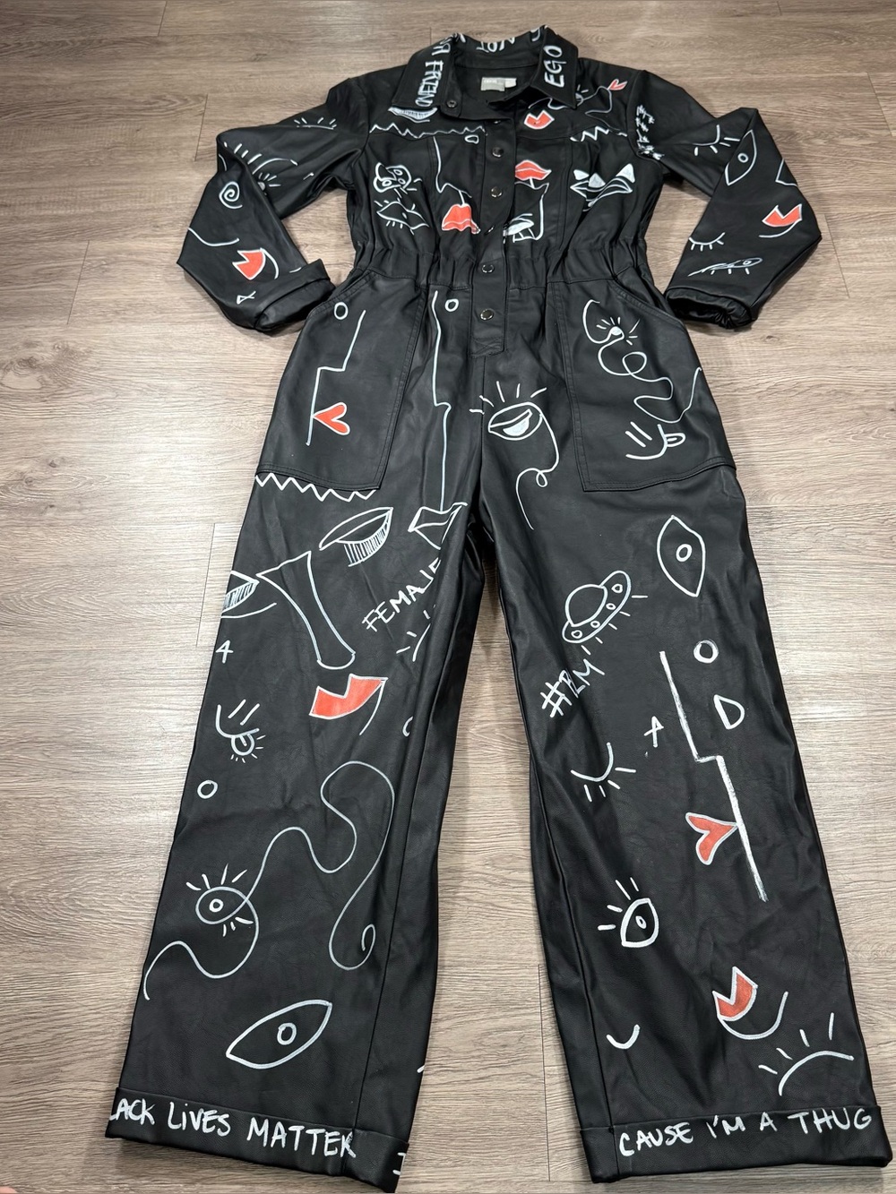 Custom 1of 1 ASOS jumper hand painted by LA street artist  Size 8